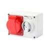 Ipari dugalj ráépíthető 3P+N+E mechanikai reteszelés 32A IP44 380-415V(50+60Hz) piros IB GEWISS - GW66020