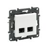 NiloéStep adatcsatlakozó dugalj UTP 2xRJ45 8(8) Cat6 fehér LEGRAND - 863164
